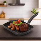 Frigideira Grill Grelha Carne Cor Grafite Ipanema 1,7L