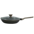 Frigideira Indução Antiaderente Revestimento Mármore Cerâmico 28cm Marrom