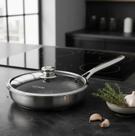 Frigideira Inox Fundo Triplo 28 Cm Com Tampa Indução Cozzi