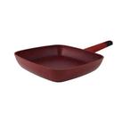 Frigideira maxchef ultra antiaderente quadrada stonechef ruby indução 24cm
