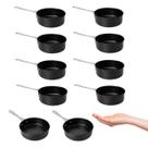 Frigideira Mini Cabo Inox Couvert Preto Servir 12cm 10un
