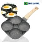 Frigideira multiuso Antiaderente Para Ovos Hambúrguer Bacon Com 4 Divisórias