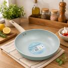 Frigideira Nanocerâmica 24cm Verde Granito Antiaderente Panela Cozinha Resistente Durável Fácil de Limpar Ideal Frituras