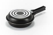 Frigideira Omeleteira 18 Antiaderente Preto - Faz o Seu Omelete Sem Grudar - Frigideira para Ovo Omelete e Tapioca - Top de Linha