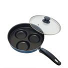 Frigideira Para Ovo Com Tampa Vidro Antiaderente Azul Royal Frigideira Para Ovo Com Tampa Vidro Antiaderente Azul Royal