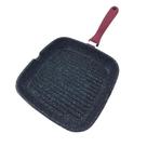 Frigideira Quadrada Antiaderente Grill Marble 24x24x4cm Vermelho