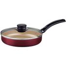 Frigideira Reta Tramontina Turim em Alumínio com Antiaderente Starflon Max Vermelho 22 cm 1,7 L