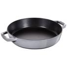 Frigideira staub redonda com duas alças em ferro fundido cinza grafite 26cm 405117260