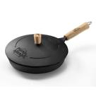 Frigideira tradição ferro 22cm 1,2L cabo madeira tampa ferro Panela Mineira