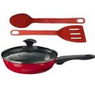 Frigideira Vermelho Antiaderente Cerâmica Talher 03 CB 24cm Frigideira Vermelho Antiaderente Cerâmica Talher 03 CB 24cm