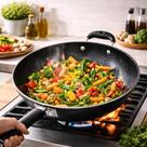 Frigideira Wok 34cm Antiaderente Ferro Grande Legumes Carne