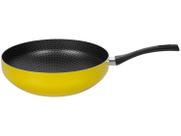 Frigideira Wok Antiaderente Multiflon de Alumínio Color Amarelo 28cm