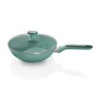 Frigideira Wok Ceramica 28 Verde c/t fogão de Indução - Eirilar