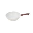 Frigideira Wok Ceramica Indução SEM Tampa - Creme 28cm Frigideira Wok Ceramica Indução SEM Tampa - Creme 28cm