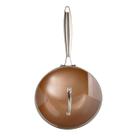 Frigideira wok cobre 3 l aluminio vidro 28x 14,5x 50 clinck