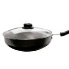 Frigideira Wok De Alumínio Com Tampa De Vidro 4,58 Litros - ALUMINIO ARARY