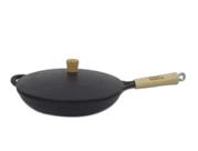 Frigideira wok ferro cabo mad c/tampa ferro 290 panela mineira Frigideira wok ferro cabo mad c/tampa ferro 290 panela mineira
