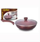 Frigideira wok Forjada Eirilar 28Marrom c/ tampa