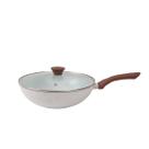 Frigideira Wok LECCE 28cm Inducao Ceramico com Tampa Vidro