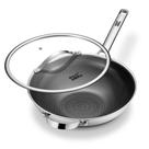 Frigideira Wok Roomena 33 cm Antiaderente Cerâmica Tripla Camada em Aço Inoxidável