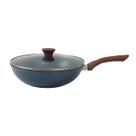Frigideira Wok TURIM 28cm Inducao Ceramico com Tampa Vidro