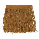 Fringe Trim M METERXITY: couro PU, 20 cm, camelo, 1 jarda