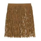 Fringe Trim M METERXITY em couro PU de 1,8 m, camelo claro, dupla face