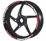 Friso Adesivo Refletivo Tunning Roda De Moto Honda Vermelho