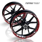 Friso Adesivo Roda Tuning Moto CG Titan 2016 Diante Vermelho