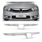 Friso Cromado Grade Dianteira New Civic 2009 a 2011