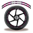 Friso De Roda Adesivo Refletivo Borboleta Rosa