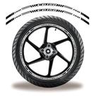 Friso de roda adesivo refletivo honda cg 150 branco e preto