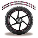 Friso De Roda Adesivo Refletivo Moto Honda Coração Rosa
