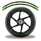 Friso De Roda Adesivo Refletivo Racing Verde E Preto