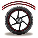 Friso De Roda Adesivo Refletivo Racing Vermelho E Preto