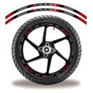 Friso De Roda Adesivo Refletivo Suzuki Gsx-R 1000 Vermelho E Cinza