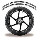 Friso De Roda Adesivo Refletivo Yamaha Factor Preto E Branco Cinza