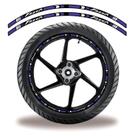 Friso De Roda Adesivo Refletivo Yamaha Fazer Branco E Azul