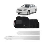 Friso Lateral Branco Corolla 2009 a 2013 + Tapete Bordado