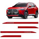 Friso Lateral Corolla Cross 2021 2022 Vermelho Granada Alto Relevo Flash Friso Lateral Corolla Cross 2021 2022 Vermelho Granada Alto Relevo Flash