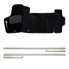 Friso lateral cromado universal 2p - nk0881 + tapete bordado celta