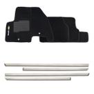 Friso lateral cromado universal 4p - nk0898 + tapete bordado spin