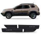 Friso lateral duster 2020 2021 4 peças preto auto colante