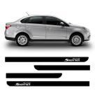 Friso Lateral Fiat Grand Siena (todos) 4 Portas preto fosco