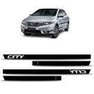 Friso lateral honda city 4p - kit 4 peças