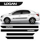 Friso lateral logan tipo borrachão kit autocolante todos