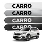 Friso Lateral para CR-V 2012 a 2021 Proteção 4 Portas Ponta Redonda