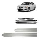 Friso Lateral Prata Nissan Novo Sentra + Soleira Resinada