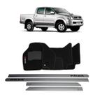 Friso Lateral Prata Toyota Hilux + Tapete Bordado