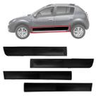 Friso Lateral SANDERO largo 2008 A 2014 preto fosco